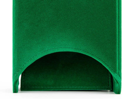 Fold Up Velvet Dice Tower: Green