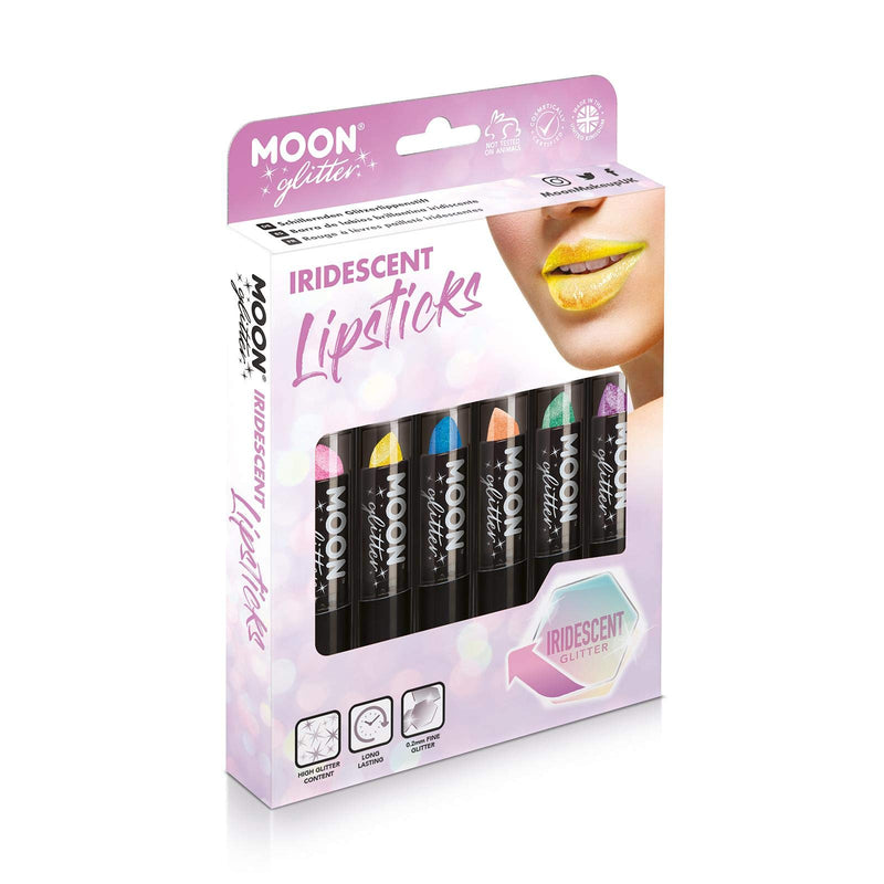 Smiffys Moon Glitter Iridescent Glitter Lipstick, Assorted