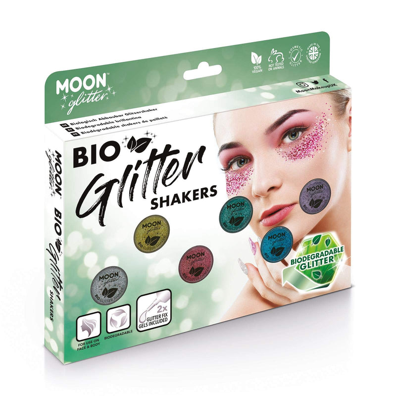 Smiffys Moon Glitter Bio Glitter Shakers, Assorted