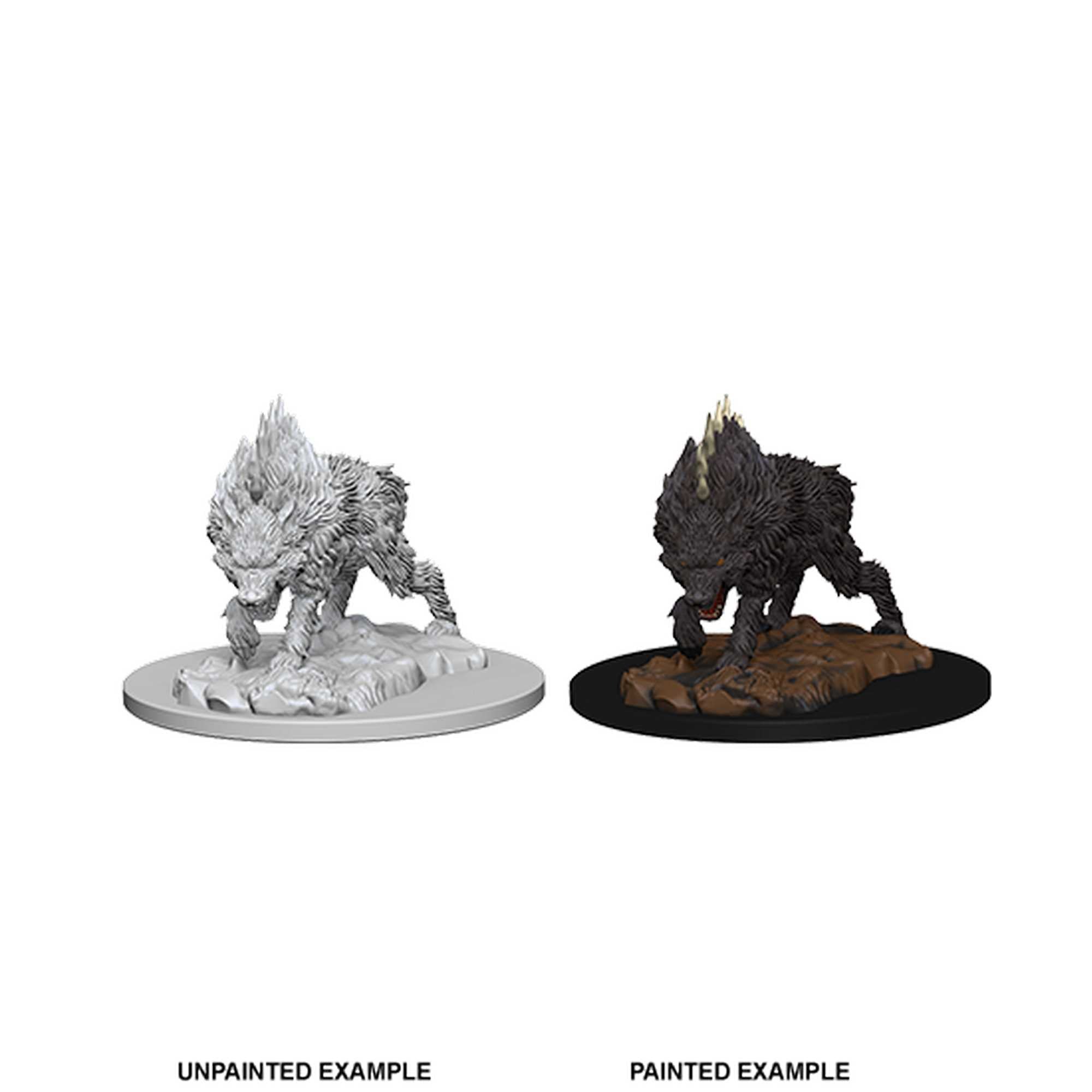 Pathfinder Deep Cuts Unpainted Miniatures: Dire Wolf