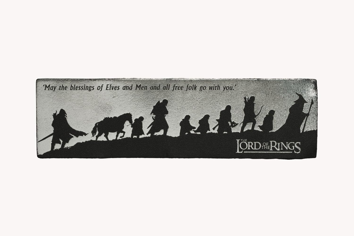WETA Collectibles Lord of the Rings Leather Bookmark Fellowship Silhouette