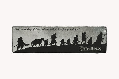 WETA Collectibles Lord of the Rings Leather Bookmark Fellowship Silhouette