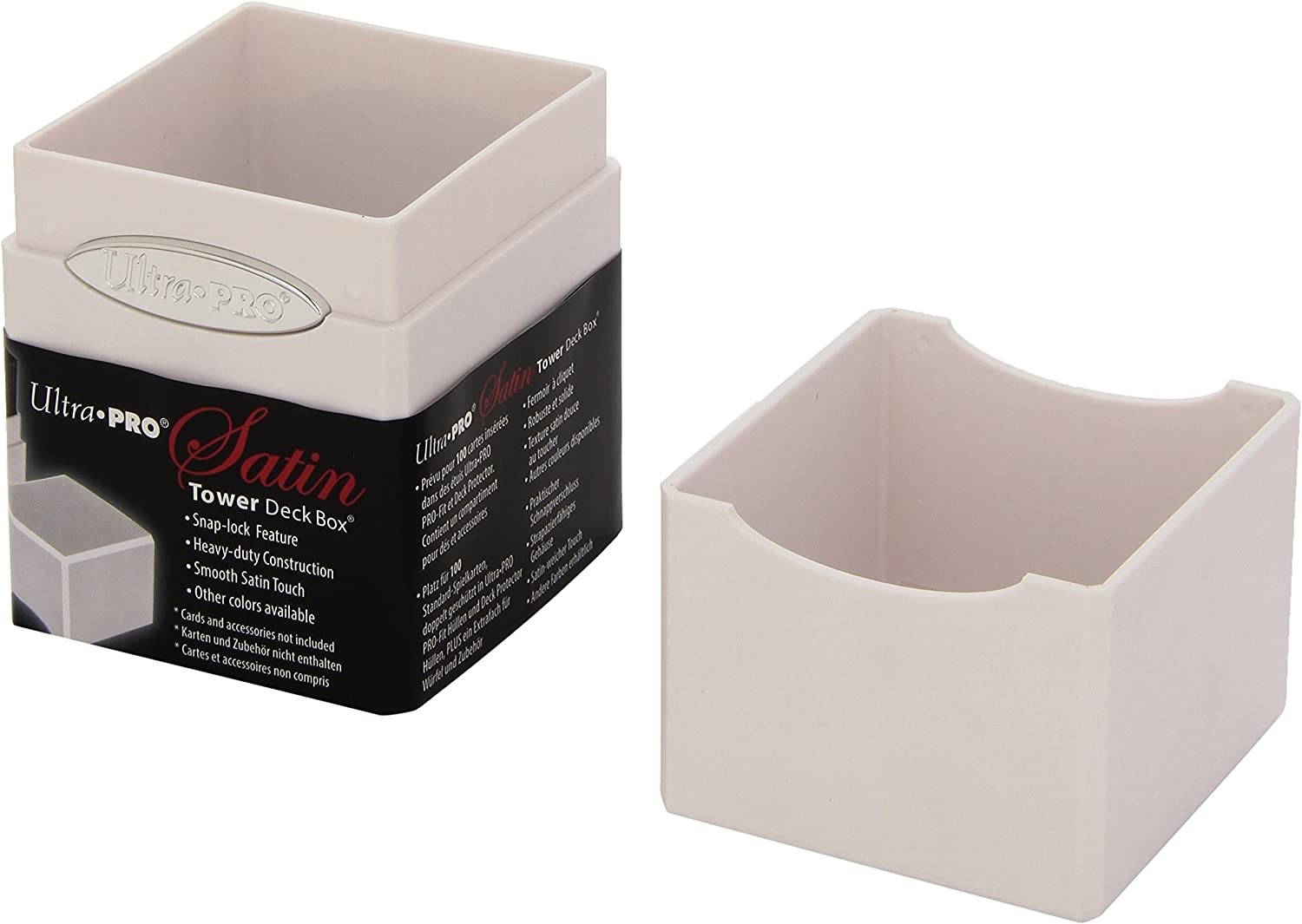 Ultra Pro White Satin Tower Deck Boxes 1 Pack