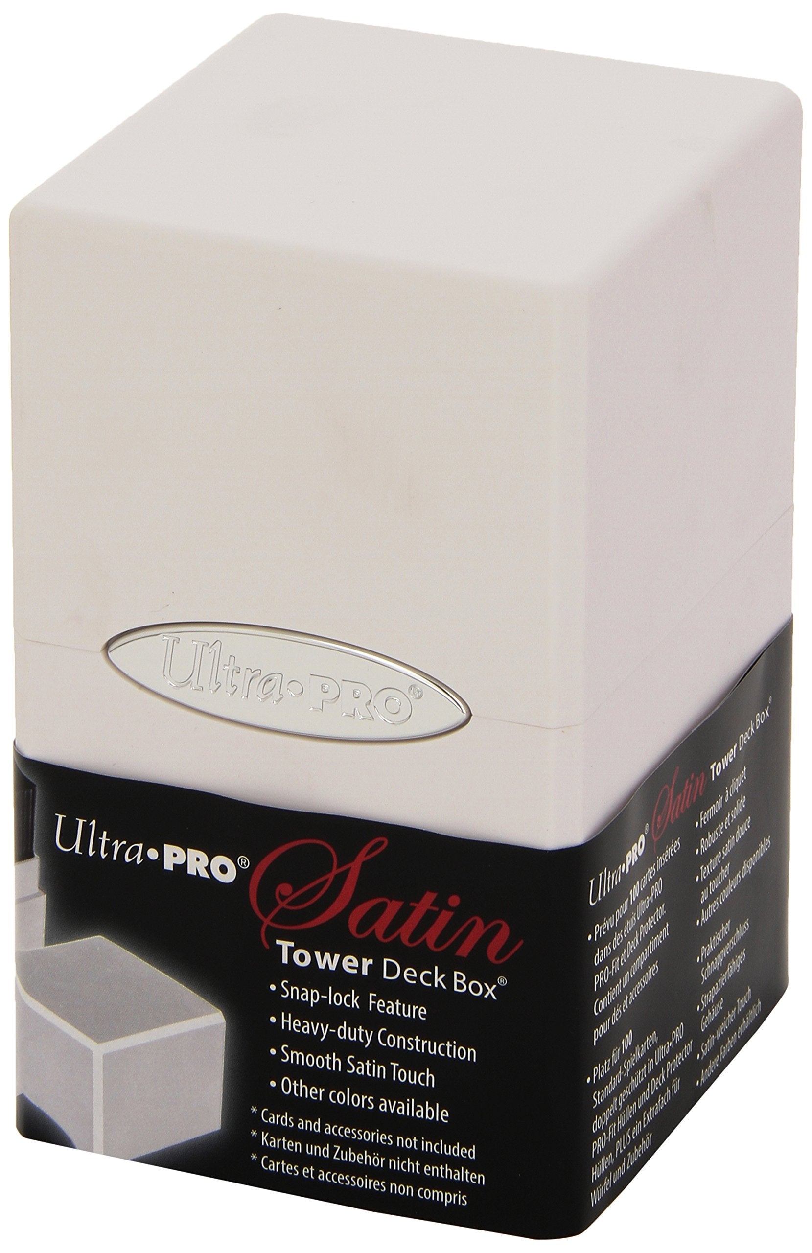 Ultra Pro White Satin Tower Deck Boxes 1 Pack