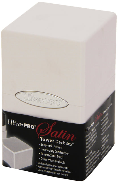 Ultra Pro White Satin Tower Deck Boxes 1 Pack