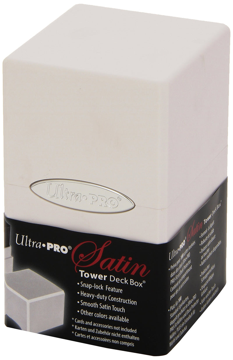 Ultra Pro White Satin Tower Deck Boxes 1 Pack