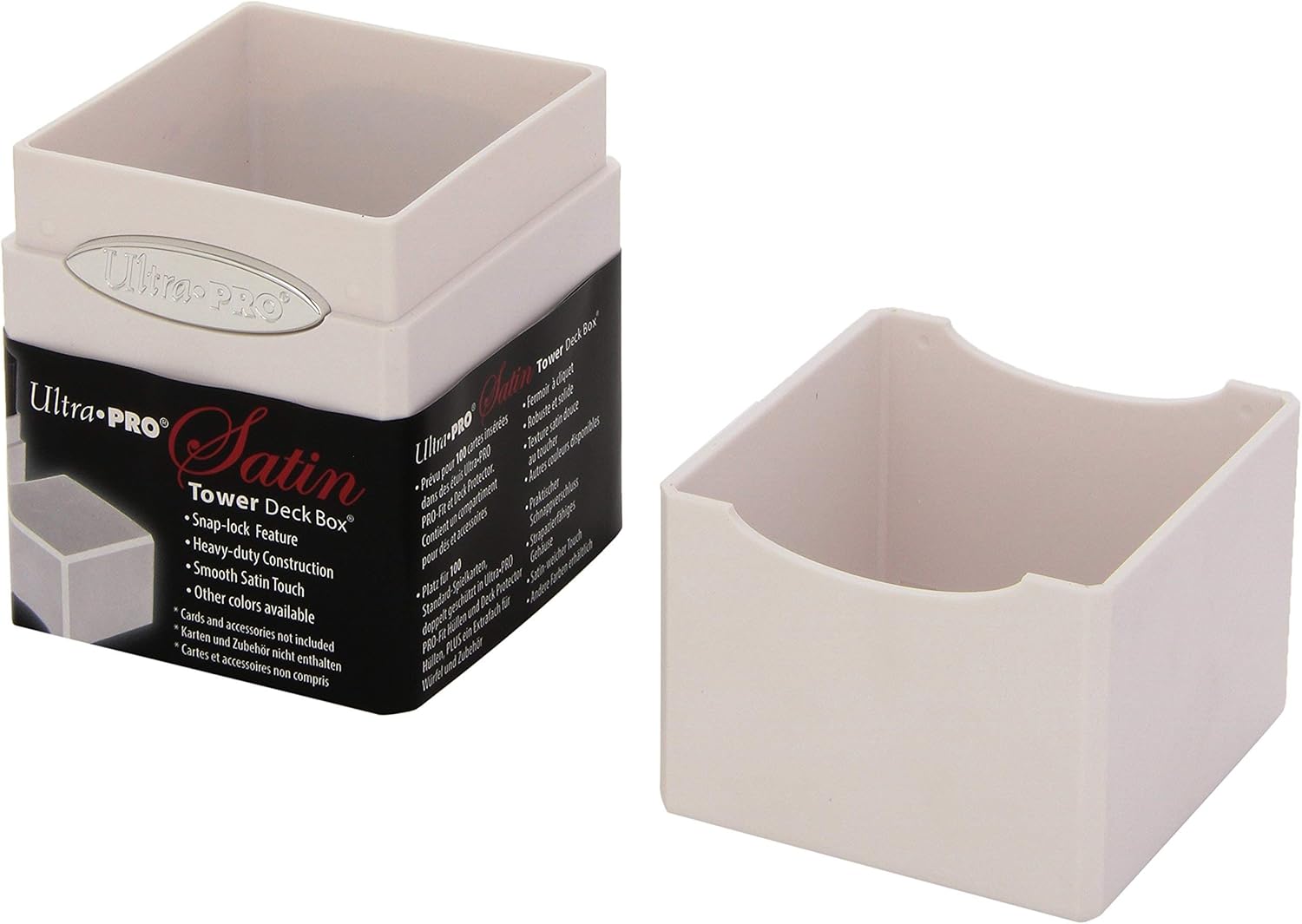 Ultra Pro White Satin Tower Deck Boxes 1 Pack