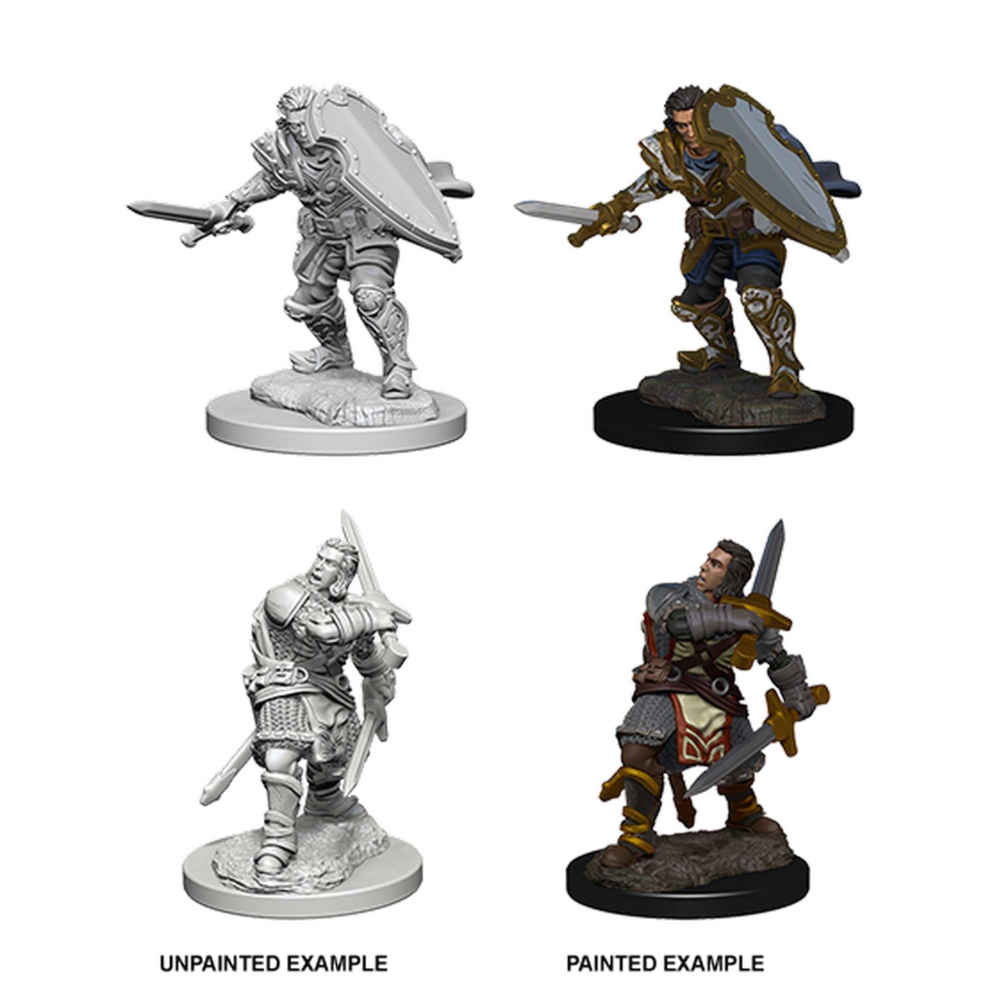 D&D Unpainted Miniatures: Human Male Paladin