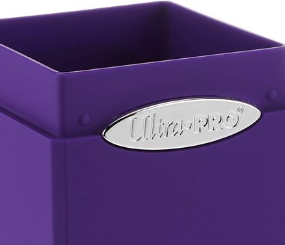 Ultra Pro- Satin Tower Deck Box Caja de Cubierta de Torre de satén, sólido, Color Morado (UPR84181