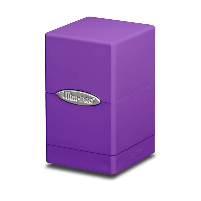 Ultra Pro- Satin Tower Deck Box Caja de Cubierta de Torre de satén, sólido, Color Morado (UPR84181