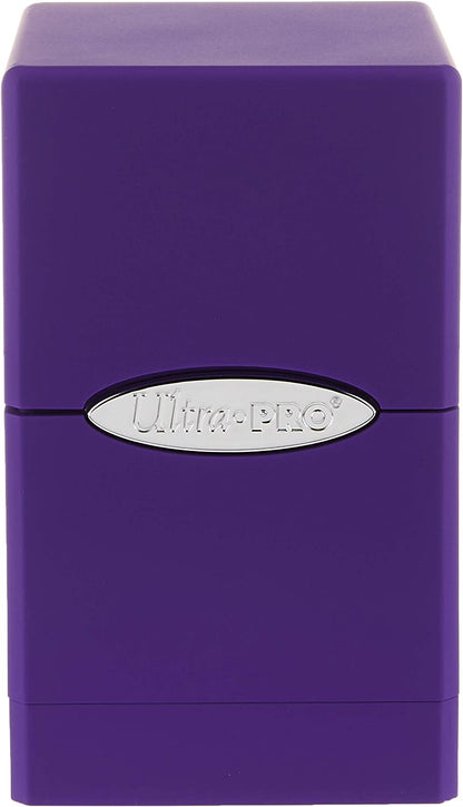 Ultra Pro- Satin Tower Deck Box Caja de Cubierta de Torre de satén, sólido, Color Morado (UPR84181