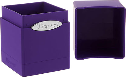 Ultra Pro- Satin Tower Deck Box Caja de Cubierta de Torre de satén, sólido, Color Morado (UPR84181