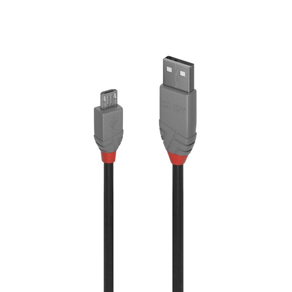 LINDY 36732 1 m Anthra Line USB 2.0 Type A to Micro-B Cable - Black