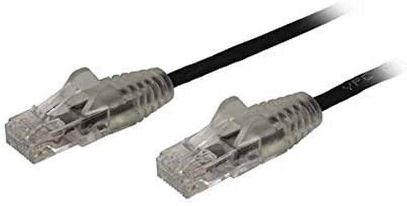 StarTech.com 0.5 m CAT6 Cable - Slim CAT6 Patch Cord - Black - Snagless RJ45 Connectors - Gigabit Ethernet Cable - 28 AWG (N6PAT50CMBKS