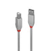 LINDY 36683 USB 2.0 Type A to B Cable - Anthra Line Grey