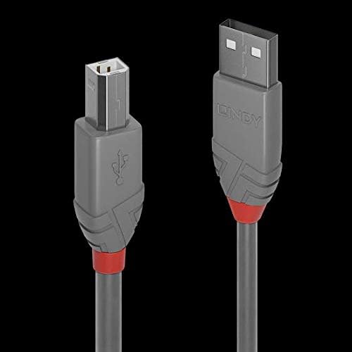 LINDY 36683 USB 2.0 Type A to B Cable - Anthra Line Grey