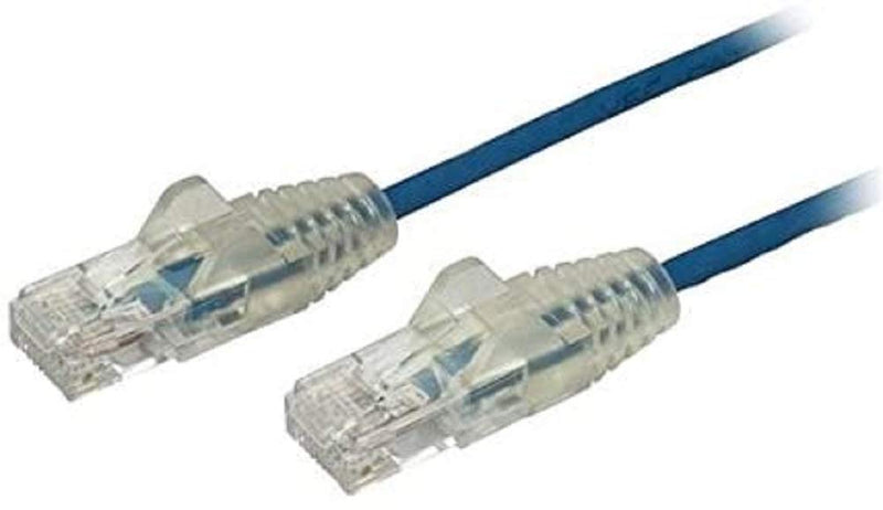 2.5 m CAT6 Cable - Slim CAT6 Patch Cord - Blue - Snagless RJ45 Connectors - Gigabit Ethernet Cable - 28 AWG (N6PAT250CMBLS