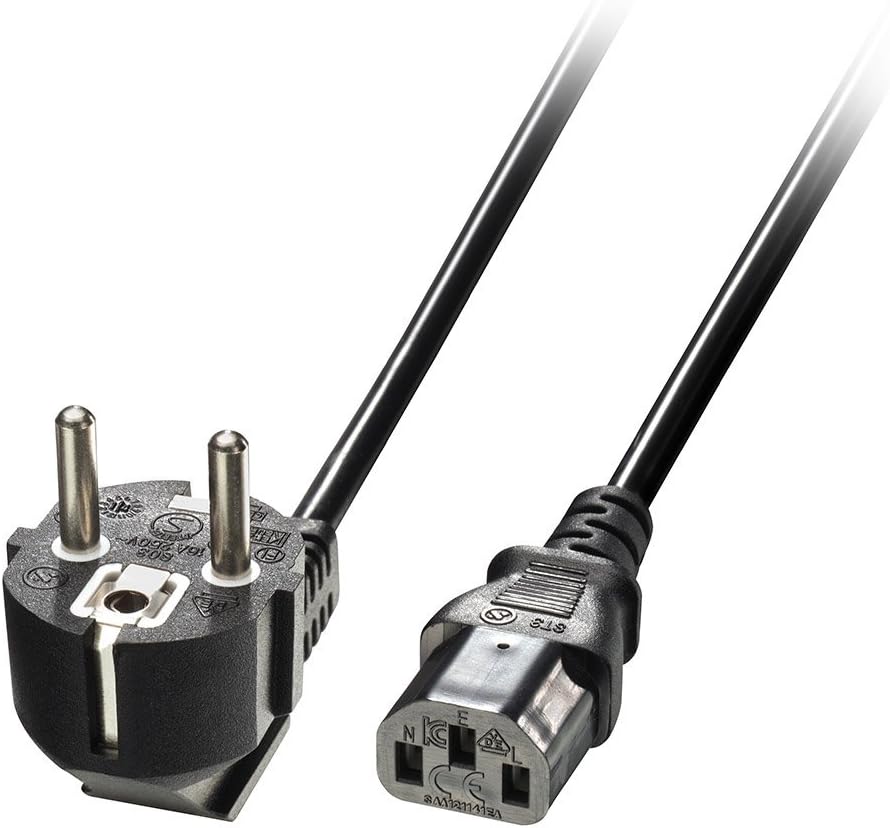 LINDY IEC-Netzkabel 2m Schuko-Winkelst. IEC320C13