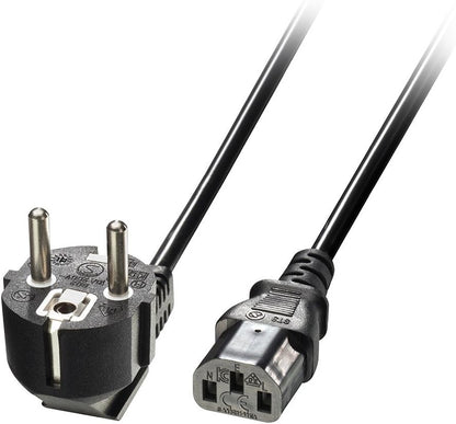 LINDY IEC-Netzkabel 2m Schuko-Winkelst. IEC320C13