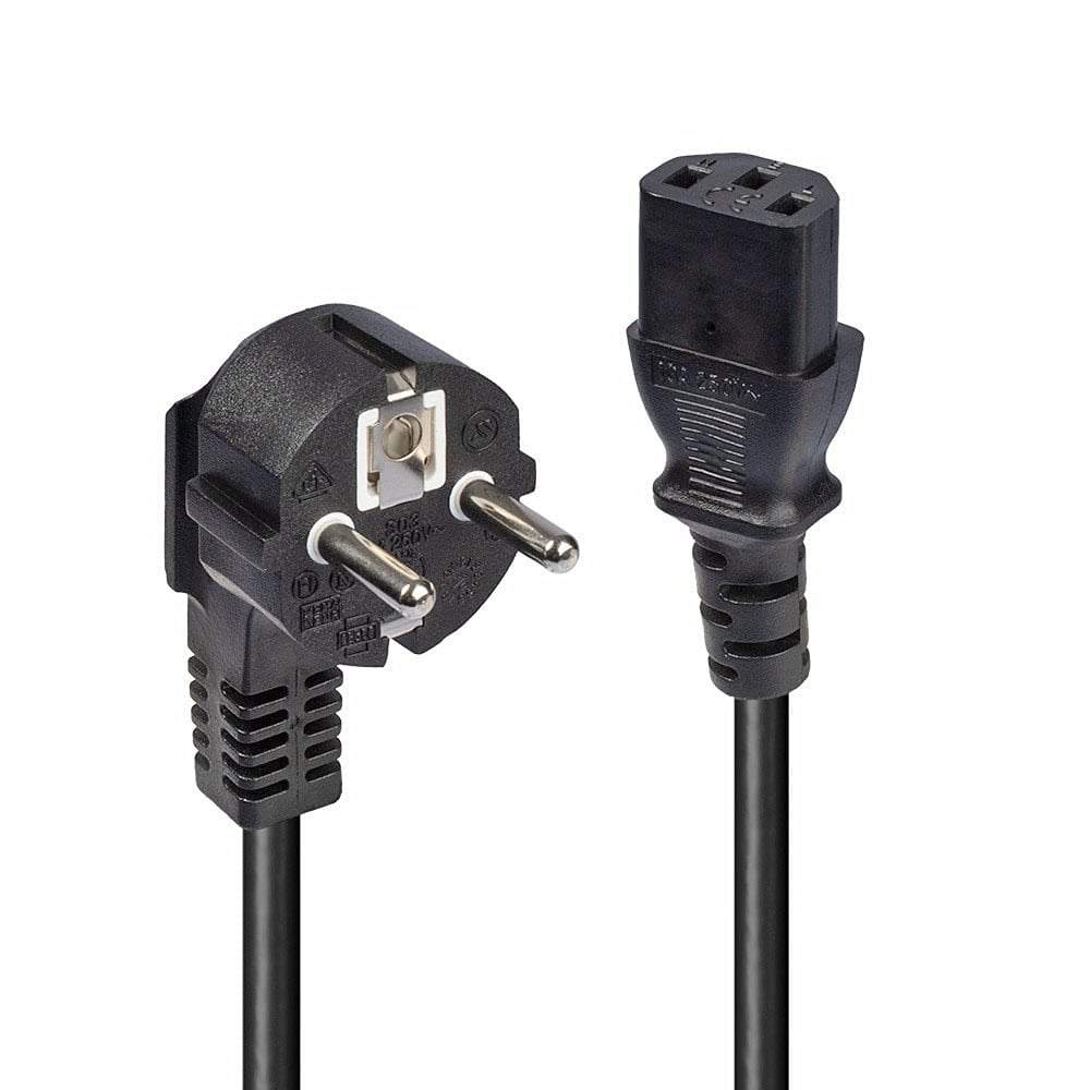 LINDY IEC-Netzkabel 2m Schuko-Winkelst. IEC320C13
