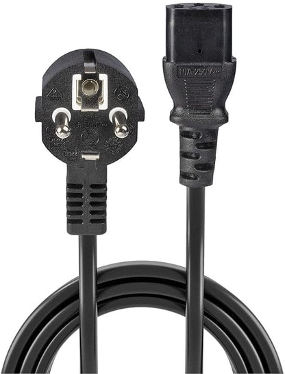 LINDY IEC-Netzkabel 2m Schuko-Winkelst. IEC320C13