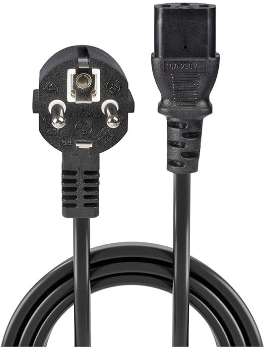 LINDY IEC-Netzkabel 2m Schuko-Winkelst. IEC320C13