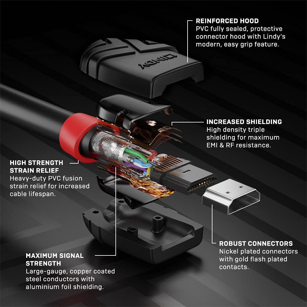 LINDY HDMI Anschlusskabel 0.50m 36470 Schwarz