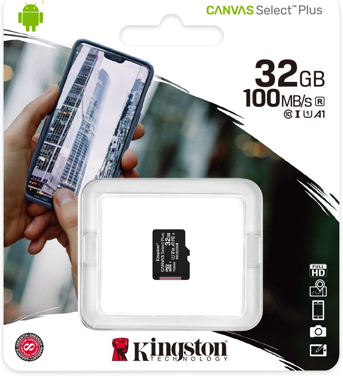 Kingston Canvas Select Plus microSD Card SDCS2/32 GB SP Class 10 32 GB Card Only