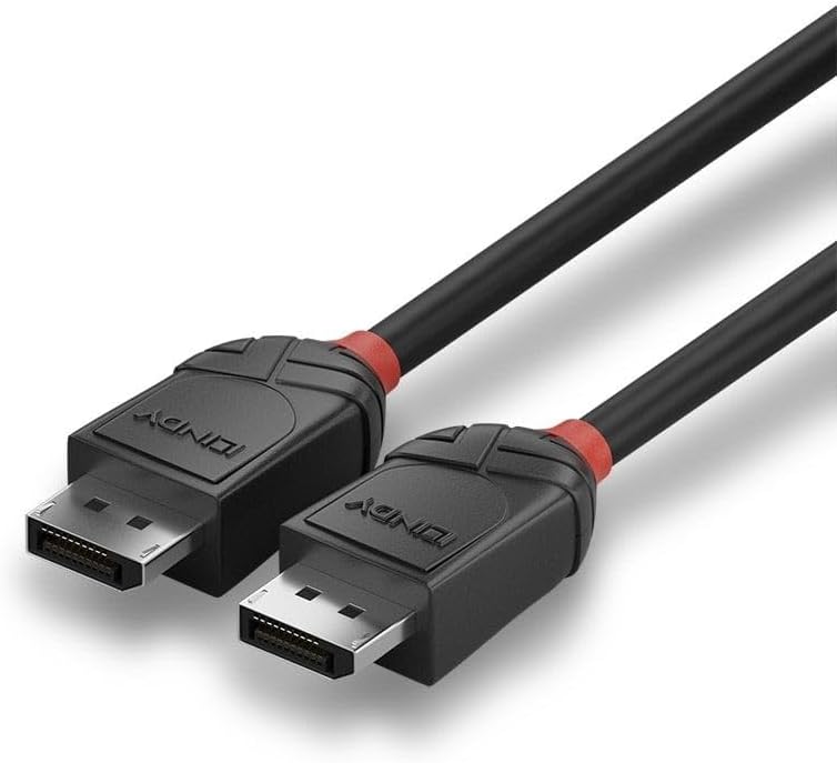 Lindy 0.5m DisplayPort 1.2 Cable, Black Line