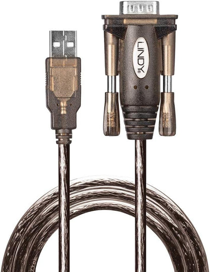 LINDY 42855 USB to Serial Adapter - 9 Way (RS-232), 1.5m