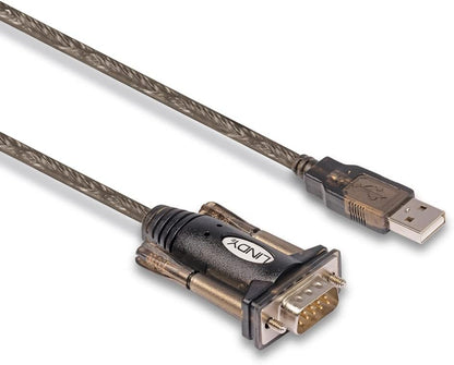 LINDY 42855 USB to Serial Adapter - 9 Way (RS-232), 1.5m