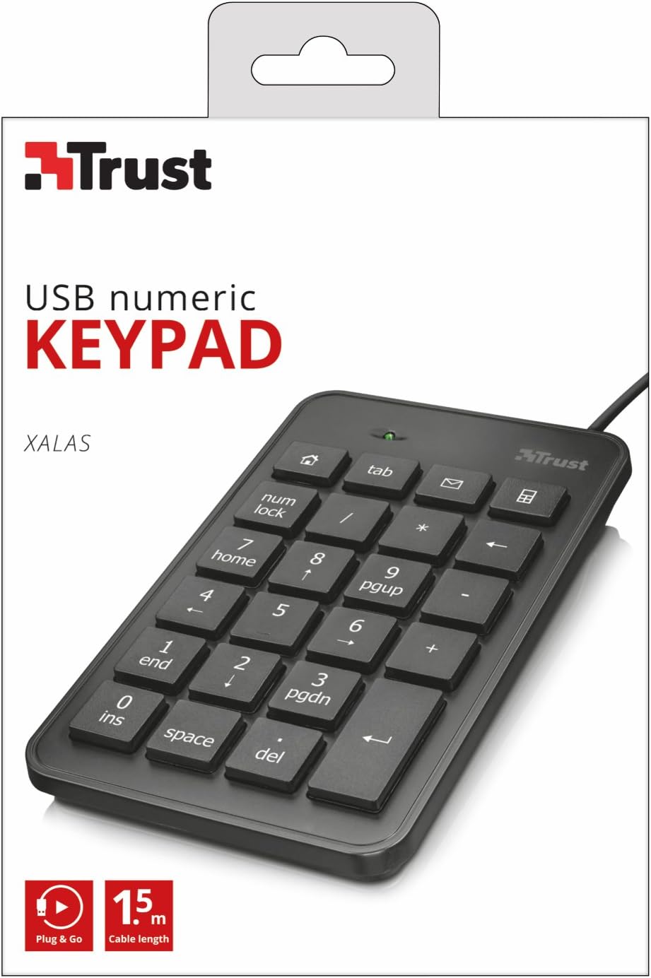 Trust Xalas Tastierino Numerico, Nero