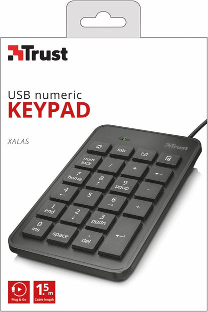 Trust Xalas Tastierino Numerico, Nero