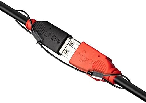 LINDY 40774 Cable Adapter Tethers - Pack of 4, Black