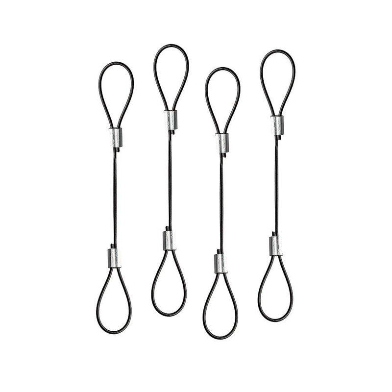 LINDY 40774 Cable Adapter Tethers - Pack of 4, Black