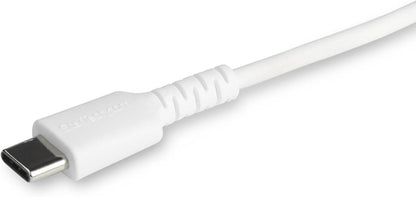 StarTech.com 1m USB C to Lightning Cable - Durable White USB Type C to Lightning Connector Fast Charge & Sync Charging Cord, Rugged w/Aramid Fiber Apple MFI Certified iPhone 11 iPad Air (RUSBCLTMM1MW