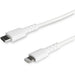 StarTech.com 1m USB C to Lightning Cable - Durable White USB Type C to Lightning Connector Fast Charge & Sync Charging Cord, Rugged w/Aramid Fiber Apple MFI Certified iPhone 11 iPad Air (RUSBCLTMM1MW
