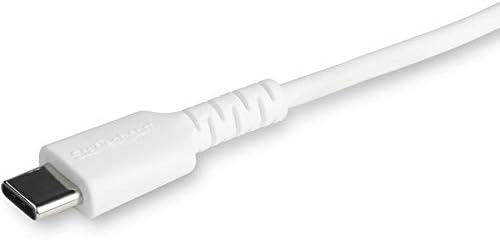 StarTech.com 1m USB C to Lightning Cable - Durable White USB Type C to Lightning Connector Fast Charge & Sync Charging Cord, Rugged w/Aramid Fiber Apple MFI Certified iPhone 11 iPad Air (RUSBCLTMM1MW