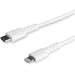StarTech.com 1m USB C to Lightning Cable - Durable White USB Type C to Lightning Connector Fast Charge & Sync Charging Cord, Rugged w/Aramid Fiber Apple MFI Certified iPhone 11 iPad Air (RUSBCLTMM1MW