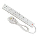 2M 6 Way Extension White