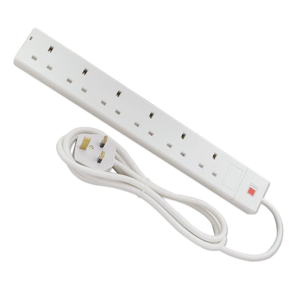 2M 6 Way Extension White