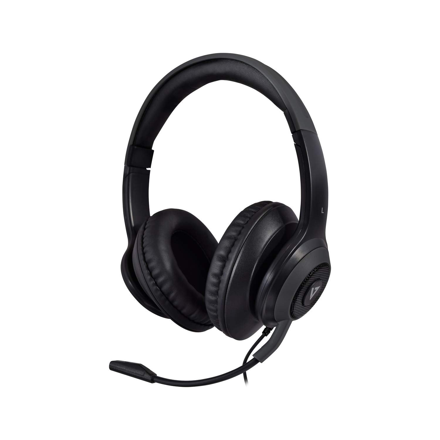 V7 Premium Over-Ear Stereo Headset, Boom Mic, PC, Mac, Tablets, Laptop Computer, Gaming, Video Conferencing, 3.5mm, USB