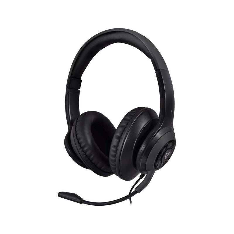 V7 Premium Over-Ear Stereo Headset, Boom Mic, PC, Mac, Tablets, Laptop Computer, Gaming, Video Conferencing, 3.5mm, USB