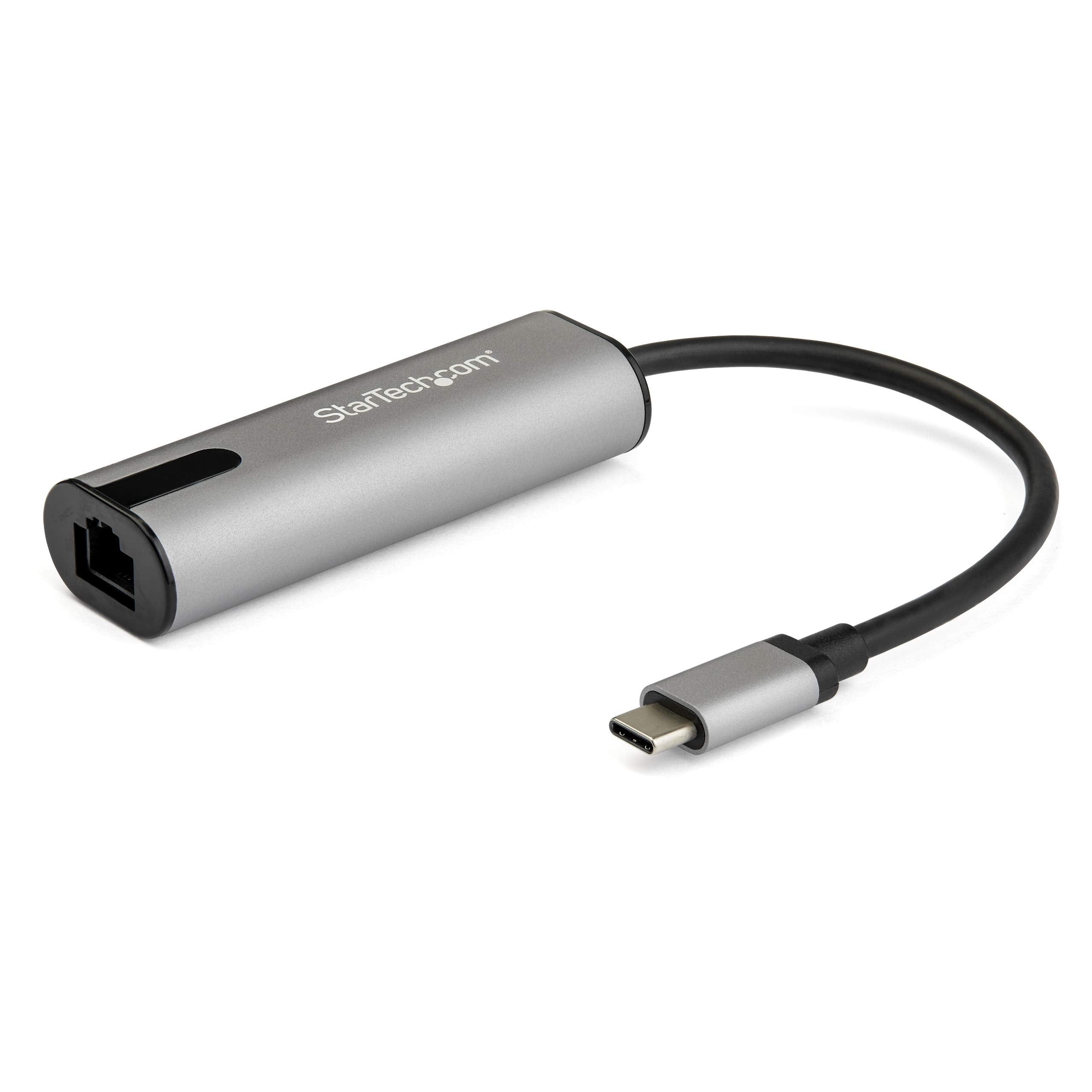 StarTech.com 2.5GbE USB C to Ethernet Adapter NBASE-T NIC - USB 3.0 Type C 2.5/1 Gigabit/100 Mbps Multi Speed Network/ USB 3.1 Laptop to RJ45/LAN Thunderbolt 3 Compatible/MacBook Pro Surface (US2GC30