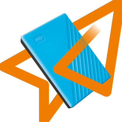 WD 2 TB My Passport Portable HDD USB 3.0 with software for device management, backup and password protection - Blue - Works with PC, Xbox and PS4