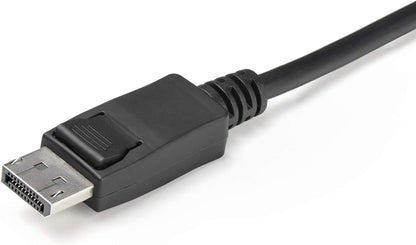 StarTech.com 2 Port DisplayPort KVM Switch - 4K 60Hz - Compact Dual Port UHD DP 1.2 USB Desktop KVM Switch with 4ft Cables & Audio - Bus Powered & Remote Switching - MacBook ThinkPad (SV211DPUA4K