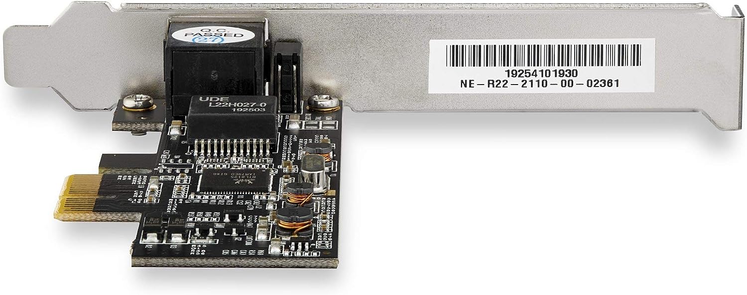 StarTech.com 1 Port PCIe Network Card - 2.5Gbps 2.5GBASE-T PCIe Network Card x1 PCIe - PCI Express LAN Card - RTL8125 (ST2GPEX
