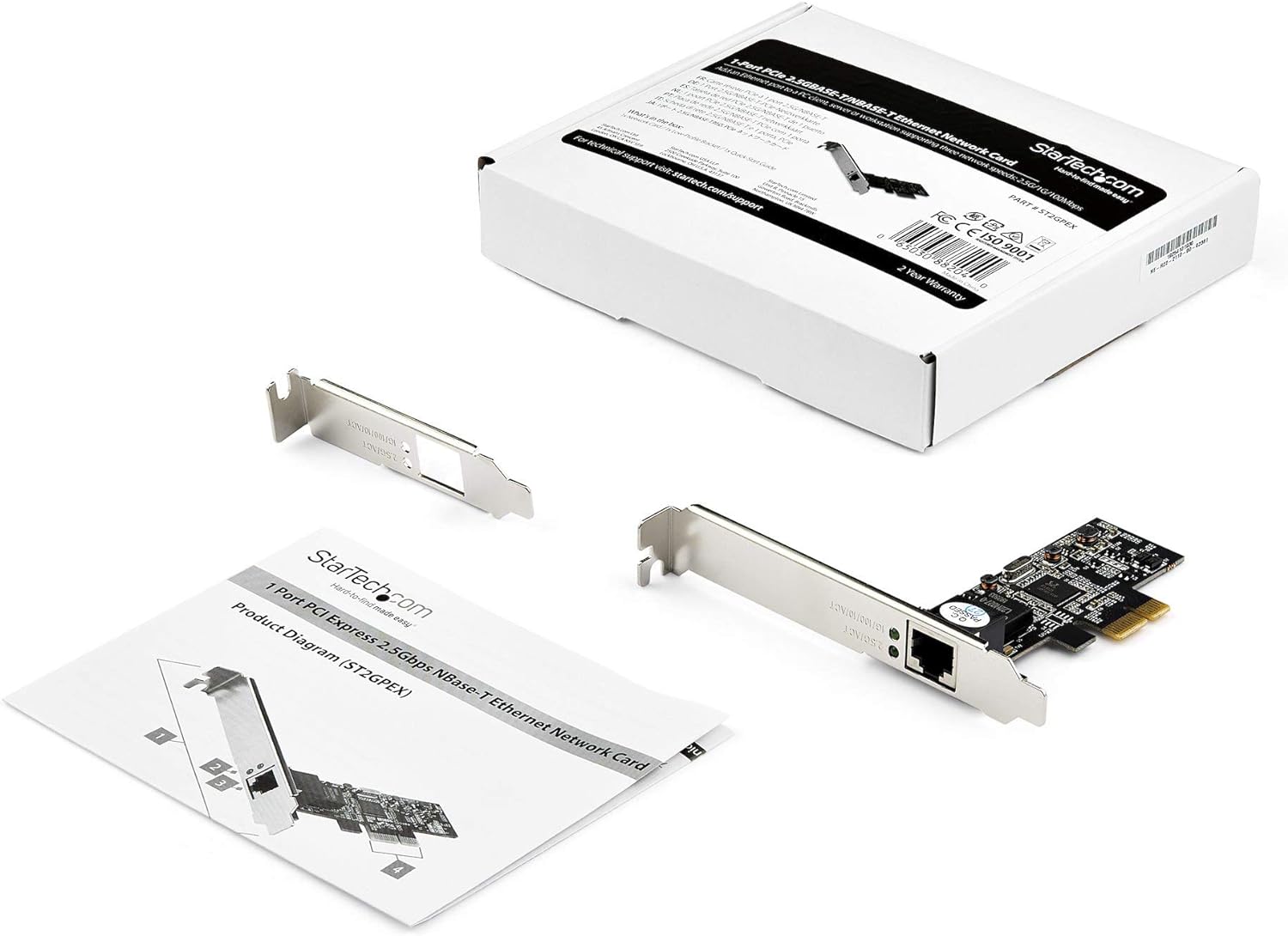 StarTech.com 1 Port PCIe Network Card - 2.5Gbps 2.5GBASE-T PCIe Network Card x1 PCIe - PCI Express LAN Card - RTL8125 (ST2GPEX