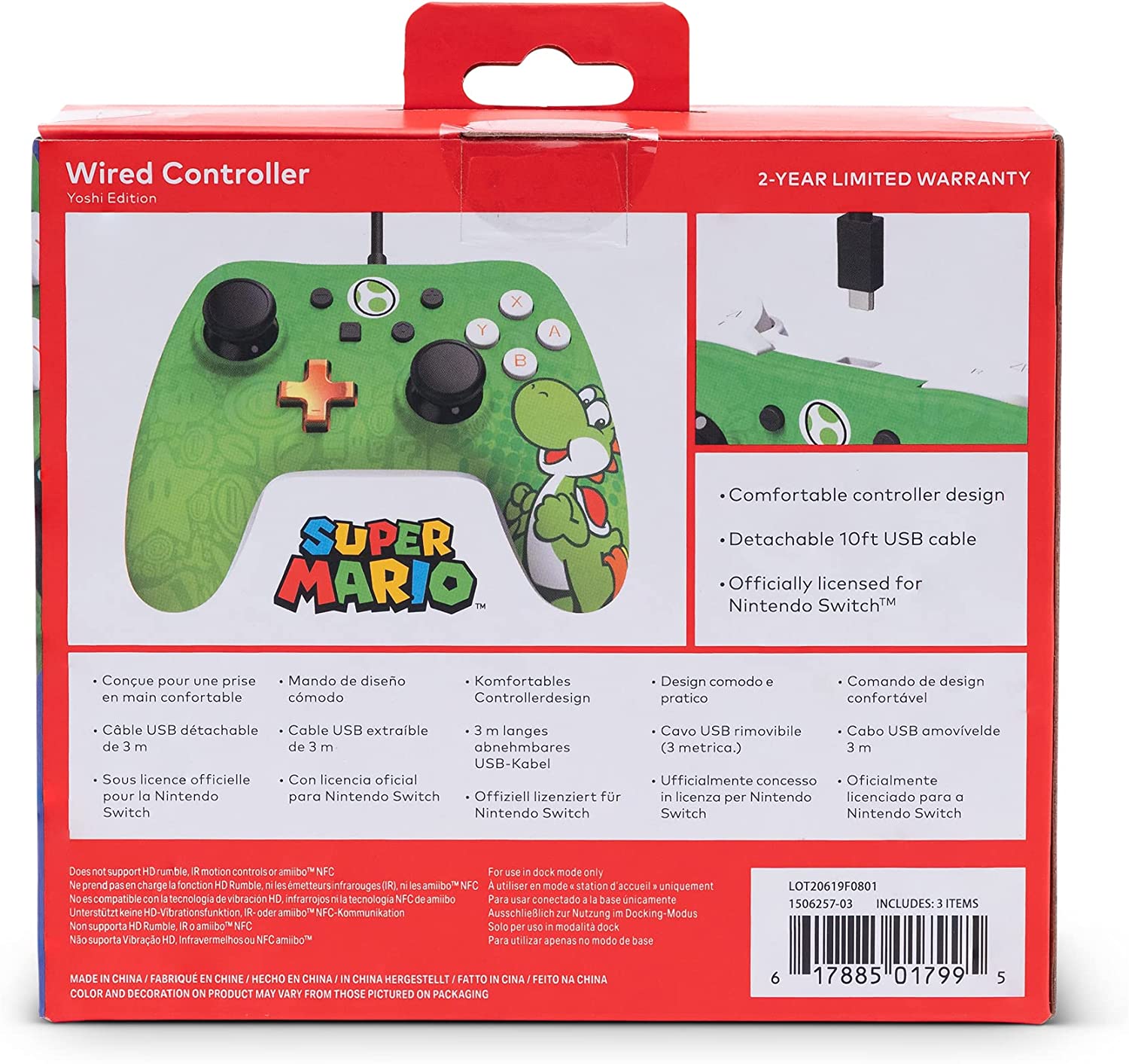 PowerA Wired Controller for Nintendo Switch - Yoshi