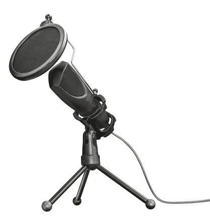 Trust Gaming GXT 232 Mantis Streaming Microphone with Trust Gaming GXT 606 Javv RGB 2.0 Speaker Set Grey Camo Mantis Streaming Microphone